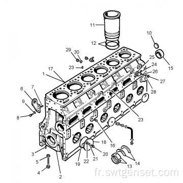 Pièces de rechange pour moteur Diese